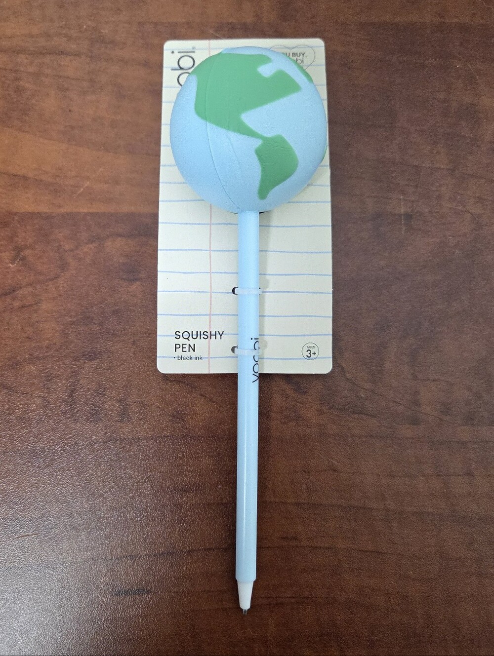 Earth Globe Squishy Pen Nwt